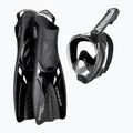 Set de scufundări Cressi Baron + Tonga black/black/black
