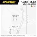 Tub de scufundări Cressi Alpha Ultra Dry clear/black/white 7