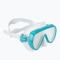 Masca de scufundare pentru femei Cressi Honey 420 UV white/aquamarine/blue/orange