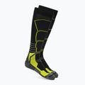 Șosete de schi Mico Medium Weight Superthermo Natural Marino Ski nero/giallo fluo
