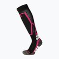 Șosete de schi pentru copii Mico Medium Weight Warm Control Ski nero/fucsia