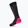 Șosete de schi pentru femei Mico Medium Weight Warm Control Ski nero/fucsia fluo 2