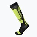 Șosete de schi Mico Light Weight Superthermo Natural Merino Ski nero giallo fluo
