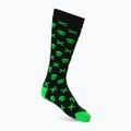 Șosete pentru copii Mico Medium Weight Warm Control Ski negru-verde CA02699