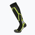 Șosete de schi pentru copii Mico Medium Weight Warm Control Ski nero giallo fluo