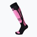 Șosete de schi pentru copii Mico Light Weightsuperthermo Merino Ski nero/fucsia fluo