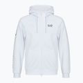 Bluză pentru bărbați Emporio Armani EA7 Train Logo Series Extended Logo Hoodie Fz white / black