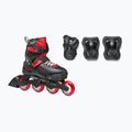 Role pentru copii cu protecții Rollerblade Fury Combo Jr black/red