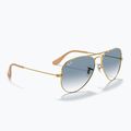 Ochelari de soare Ray-Ban Aviator Classic arista gold/light blue