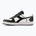 Diadora Magic Basket Magic Basket Low Icona piele Icona negru / alb pantofi 3