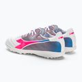 Ghete de fotbal pentru bărbați Diadora Brasil Elite Veloce GR TFR alb/roz fluo/albastru fluo 3