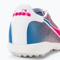 Ghete de fotbal pentru bărbați Diadora Brasil Elite Veloce GR TFR alb/roz fluo/albastru fluo 9