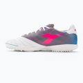 Ghete de fotbal pentru bărbați Diadora Brasil Elite Veloce GR TFR alb/roz fluo/albastru fluo 10