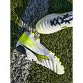 Ghete de fotbal Diadora Brasil Elite Tech GR ITA LPX pentru bărbați, alb/negru/galben-fluo 18