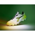 Ghete de fotbal Diadora Brasil Elite Tech GR ITA LPX pentru bărbați, alb/negru/galben-fluo 22