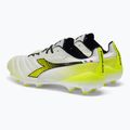 Ghete de fotbal Diadora Brasil Elite Tech GR ITA LPX pentru bărbați, alb/negru/galben-fluo 3