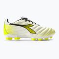 Ghete de fotbal pentru copii Diadora Brasil Elite GR LT LPU Y alb/negru/galben-fluo 2