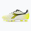 Ghete de fotbal pentru copii Diadora Brasil Elite GR LT LPU Y alb/negru/galben-fluo 10