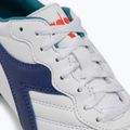 Cizme de fotbal pentru copii Diadora Brasil 2 R LPU JR alb/marin 8