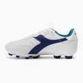 Cizme de fotbal pentru copii Diadora Brasil 2 R LPU JR alb/marin 10