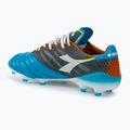 Ghete de fotbal pentru bărbați Diadora Brasil Elite Veloce GR ITA LPX albastru fluo/alb/portocaliu 3