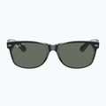 Ochelari de soare Ray-Ban New Wayfarer Classic matte black transparent/green g-15 2