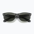 Ochelari de soare Ray-Ban New Wayfarer Classic matte black transparent/green g-15 3