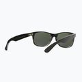 Ochelari de soare Ray-Ban New Wayfarer Classic matte black transparent/green g-15 6