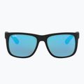 Ochelari de soare Ray-Ban Justin Classic matt black gum/blue mirror 2