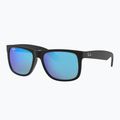 Ochelari de soare Ray-Ban Justin Classic matt black gum/blue mirror 4