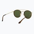 Ochelari de soare Ray-Ban Round Double Bridge arista gold/green g-15 6