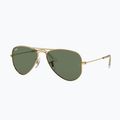 Ochelari de soare pentru copii Ray-Ban Aviator arista gold/dark green 4
