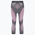 Pantaloni termoactivi pentru femei UYN Evolutyon UW Medium anthracite melange/raspberry/purple