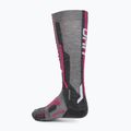Șosete de schi pentru femei UYN Ski Merino light grey/pink 3