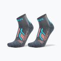 Șosete pentru femei UYN Trekking Approach Low Cut 2 pack grey/turquoise