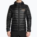 EA7 Emporio Armani Emporio Armani Train Core ID Down Light Hoodie cu glugă cu logo negru/auriu pentru bărbați