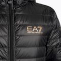 EA7 Emporio Armani Emporio Armani Train Core ID Down Light Hoodie cu glugă cu logo negru/auriu pentru bărbați 3
