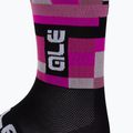 Șosete de ciclism Alé Match negru/roz L22218543 3