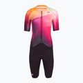 Combinezon de ciclism pentru femei Castelli Free Sanremo 3 SS In dark night shade/vivid orange-bright rose