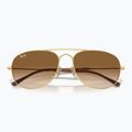 Ochelari de soare Ray-Ban Bain Bridge arista gold/clear brown 3