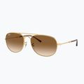 Ochelari de soare Ray-Ban Bain Bridge arista gold/clear brown 4
