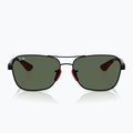 Ochelari de soare Ray-Ban Rb8336M Scuderia matt black/dark green 6