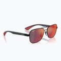 Ochelari de soare Ray-Ban Rb8336M Scuderia matt black/dark grey mirror blue/red