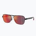 Ochelari de soare Ray-Ban Rb8336M Scuderia matt black/dark grey mirror blue/red 4