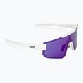 Ochelari de soare Bliz P005S matte white/smoke purple mirror