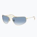 Ochelari de soare Ray-Ban RB3780 arista gold/transparent blue gradient 3