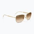 Ochelari de soare Ray-Ban Bain Bridge arista gold/brown gradient