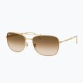 Ochelari de soare Ray-Ban Bain Bridge arista gold/brown gradient 4