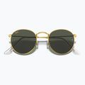 Ochelari de soare Ray-Ban Round Metal gold/green g-15 3