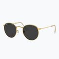 Ochelari de soare Ray-Ban Round Metal gold/black polarized 4